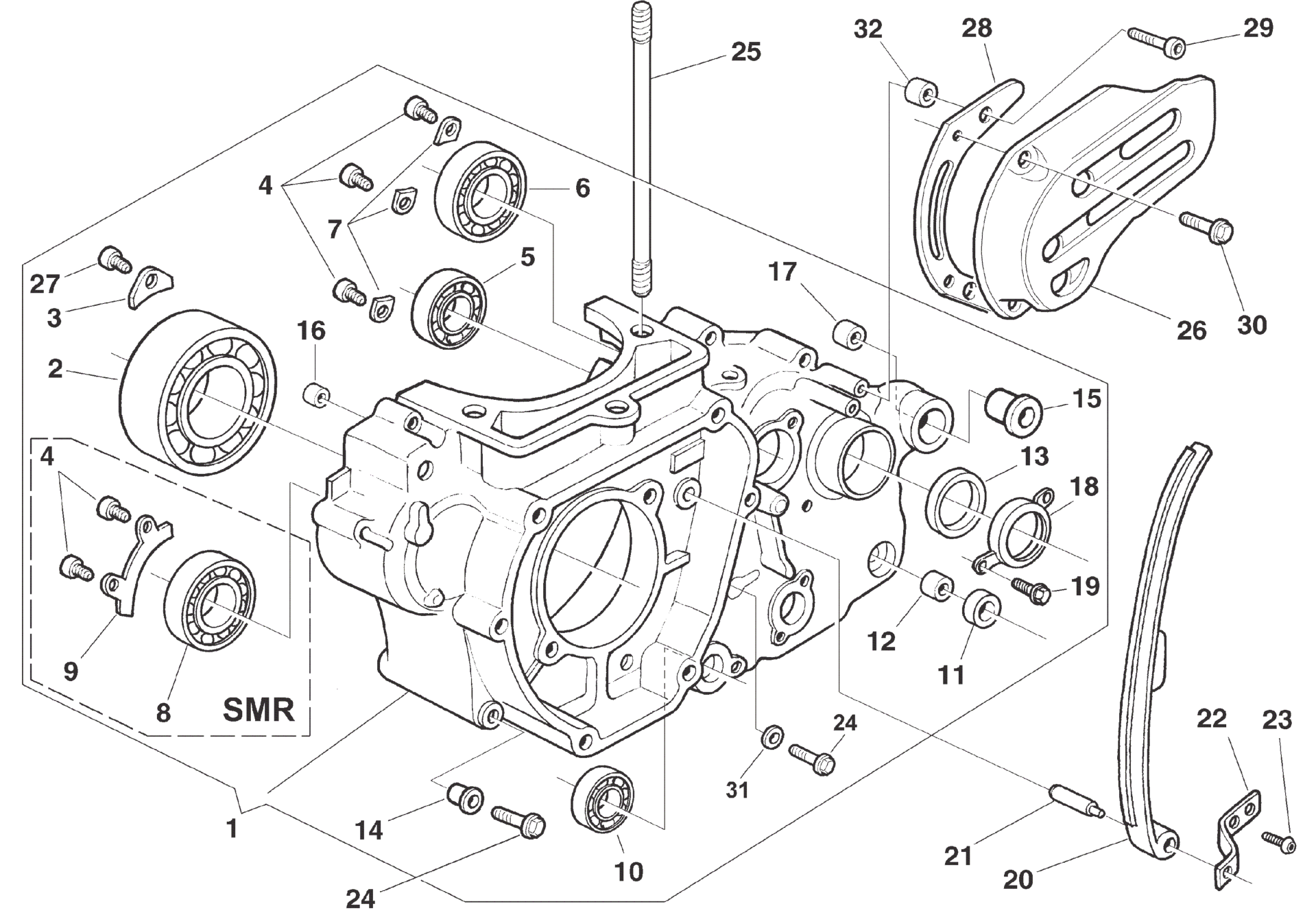 CRANKCASE CARTER L.H.