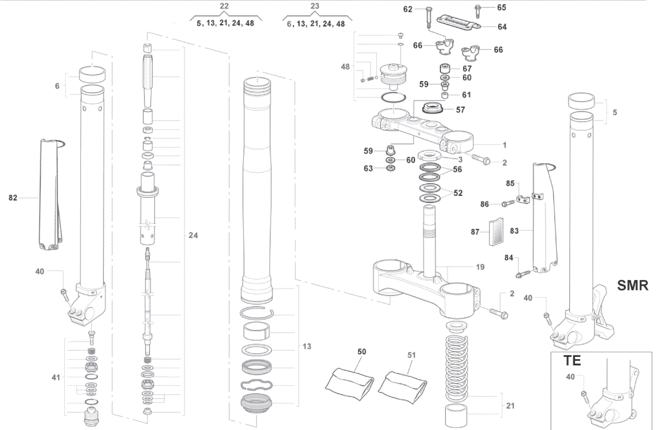 FRONT FORK (SMR-TE)