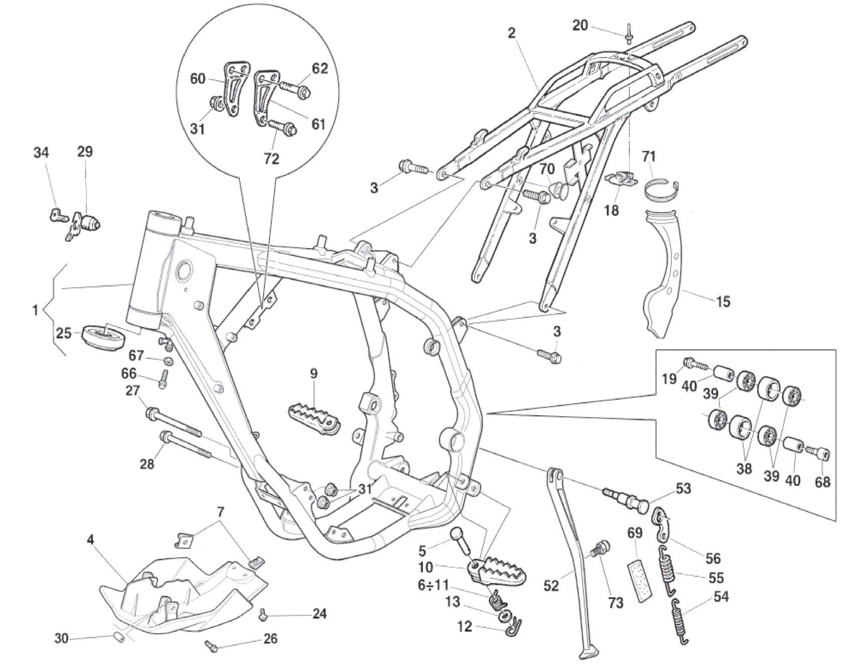 FRAME - FOOTRESTS