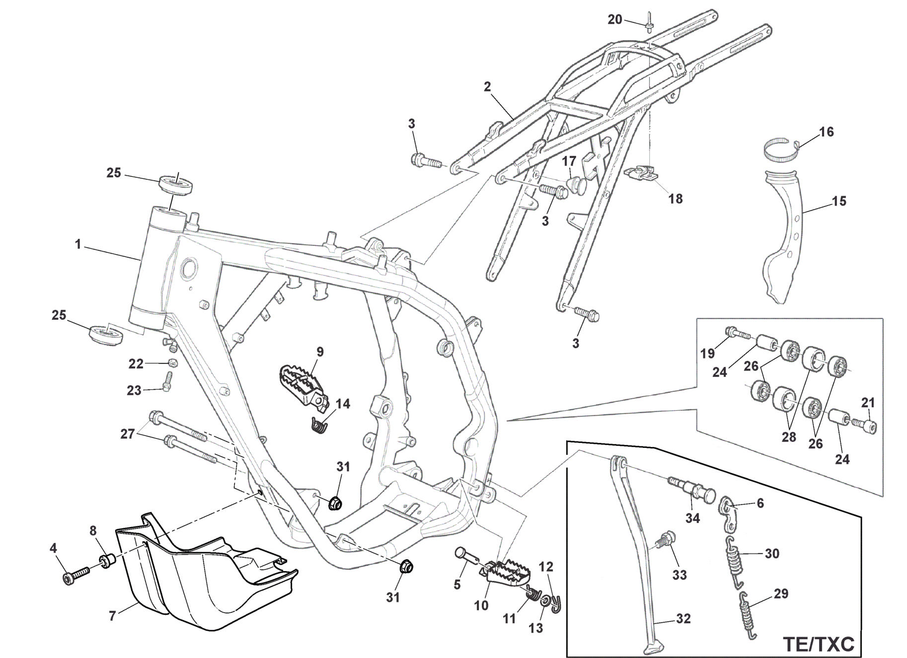 FRAME - FOOTRESTS