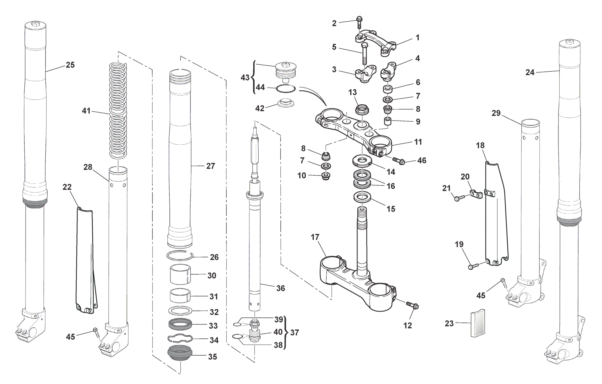 FRONT FORK (TE - USA)