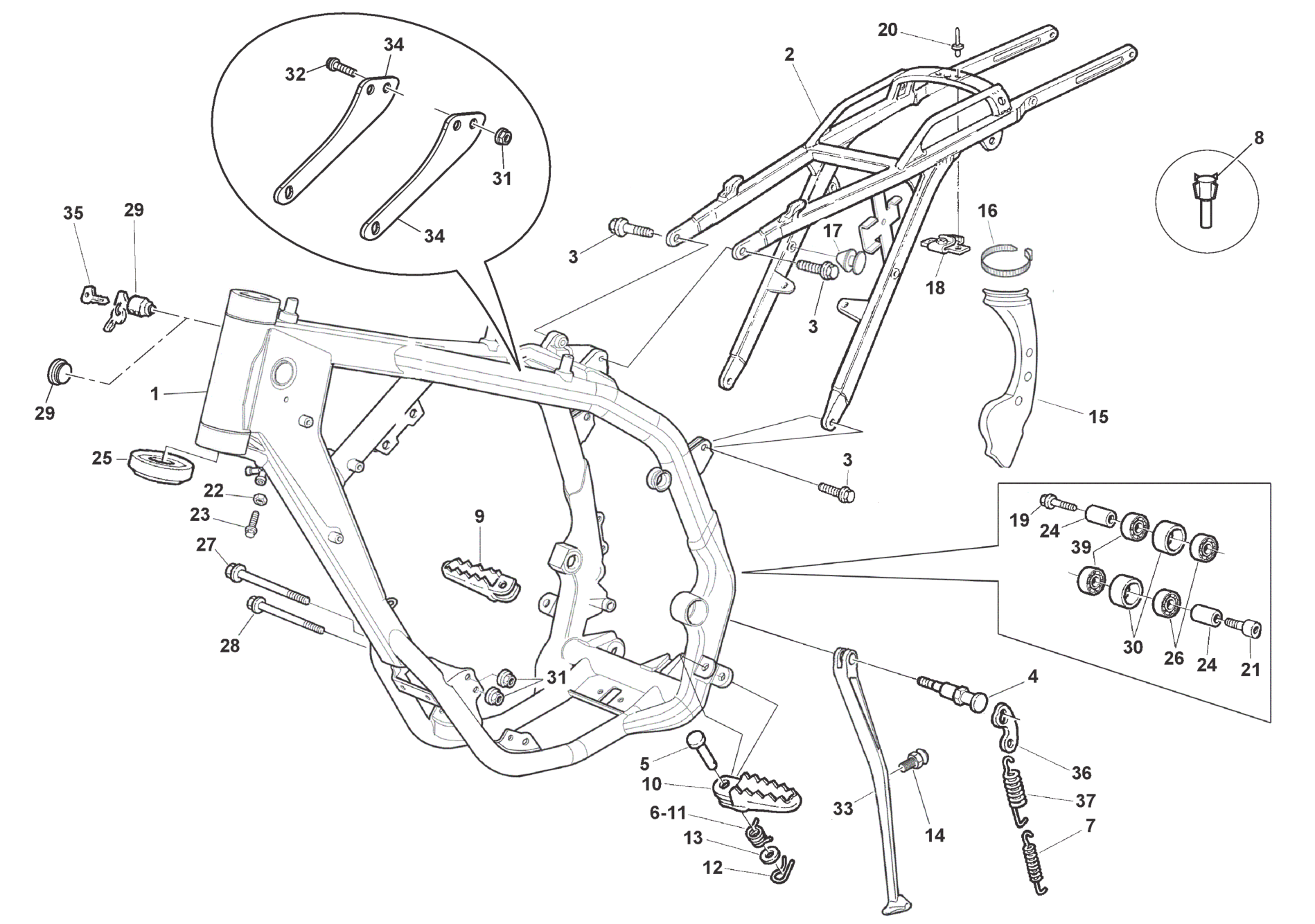 FRAME - FOOTRESTS