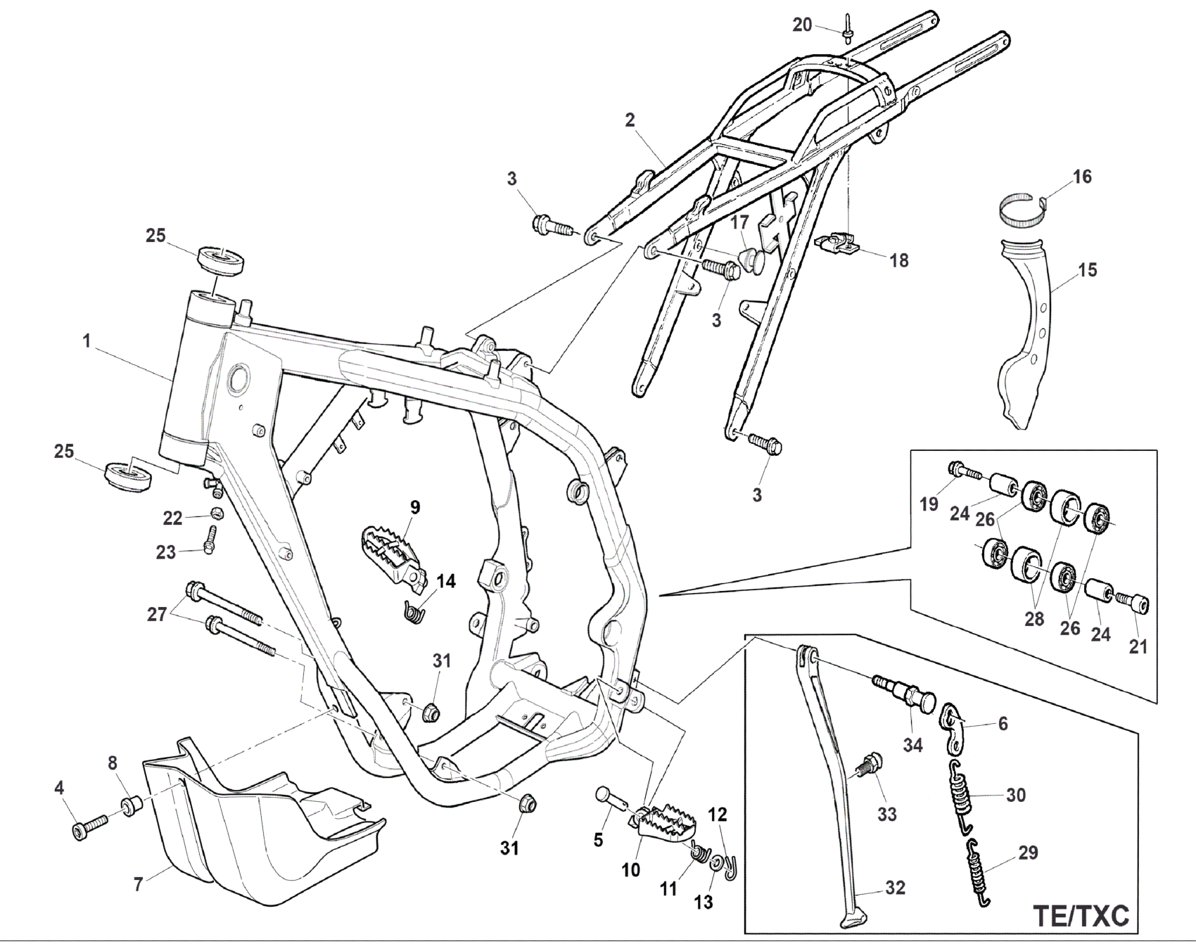 FRAME - FOOTRESTS