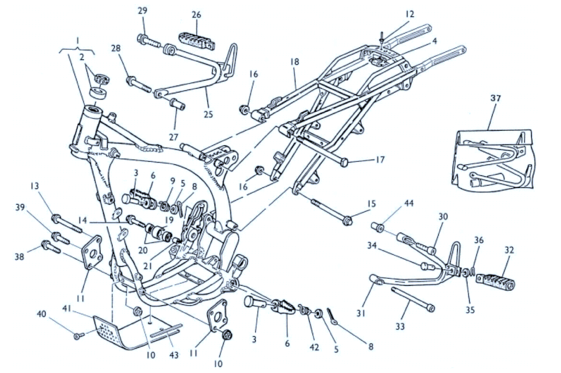 FRAME - FOOTRESTS
