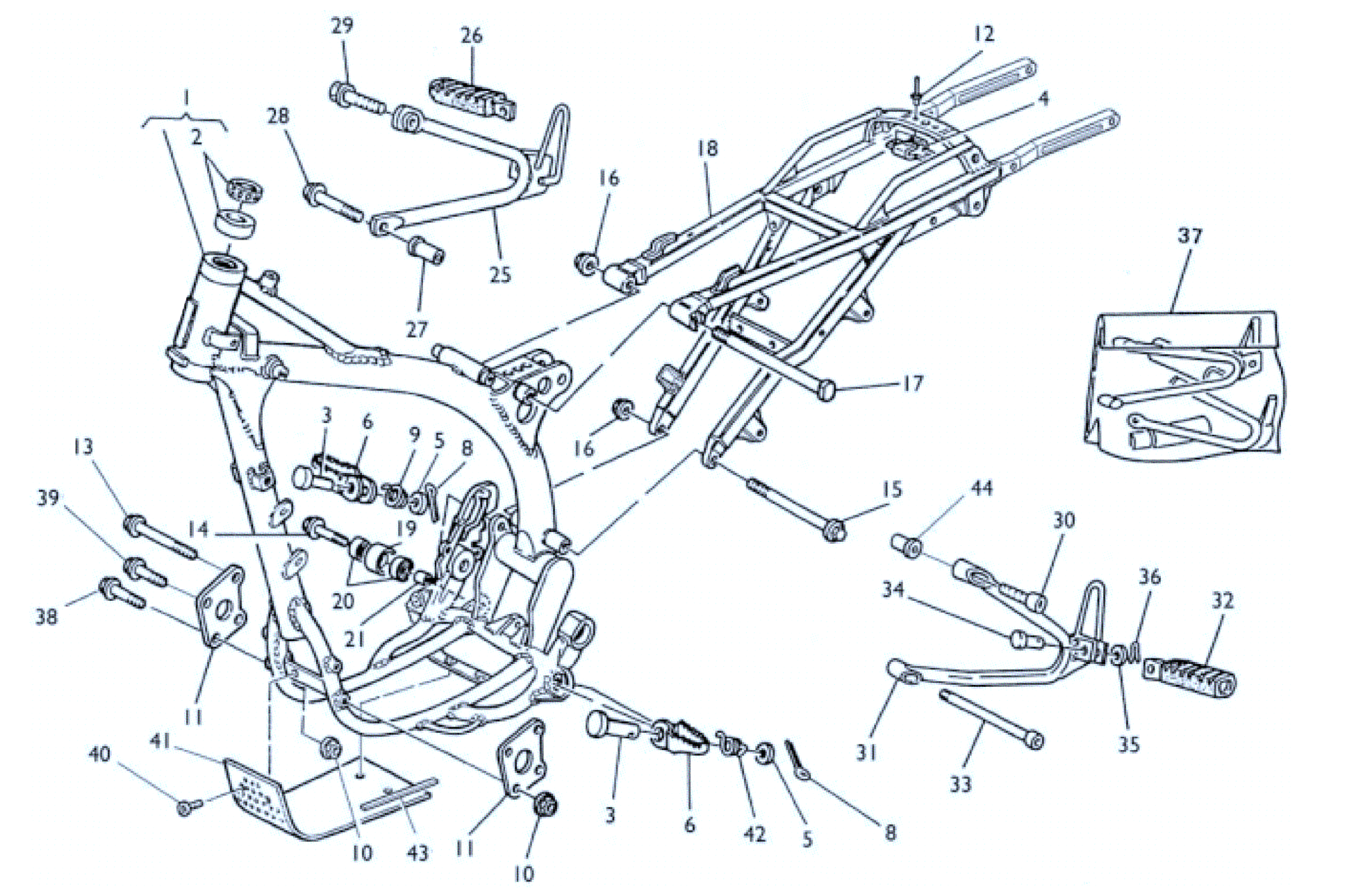 FRAME - FOOTRESTS