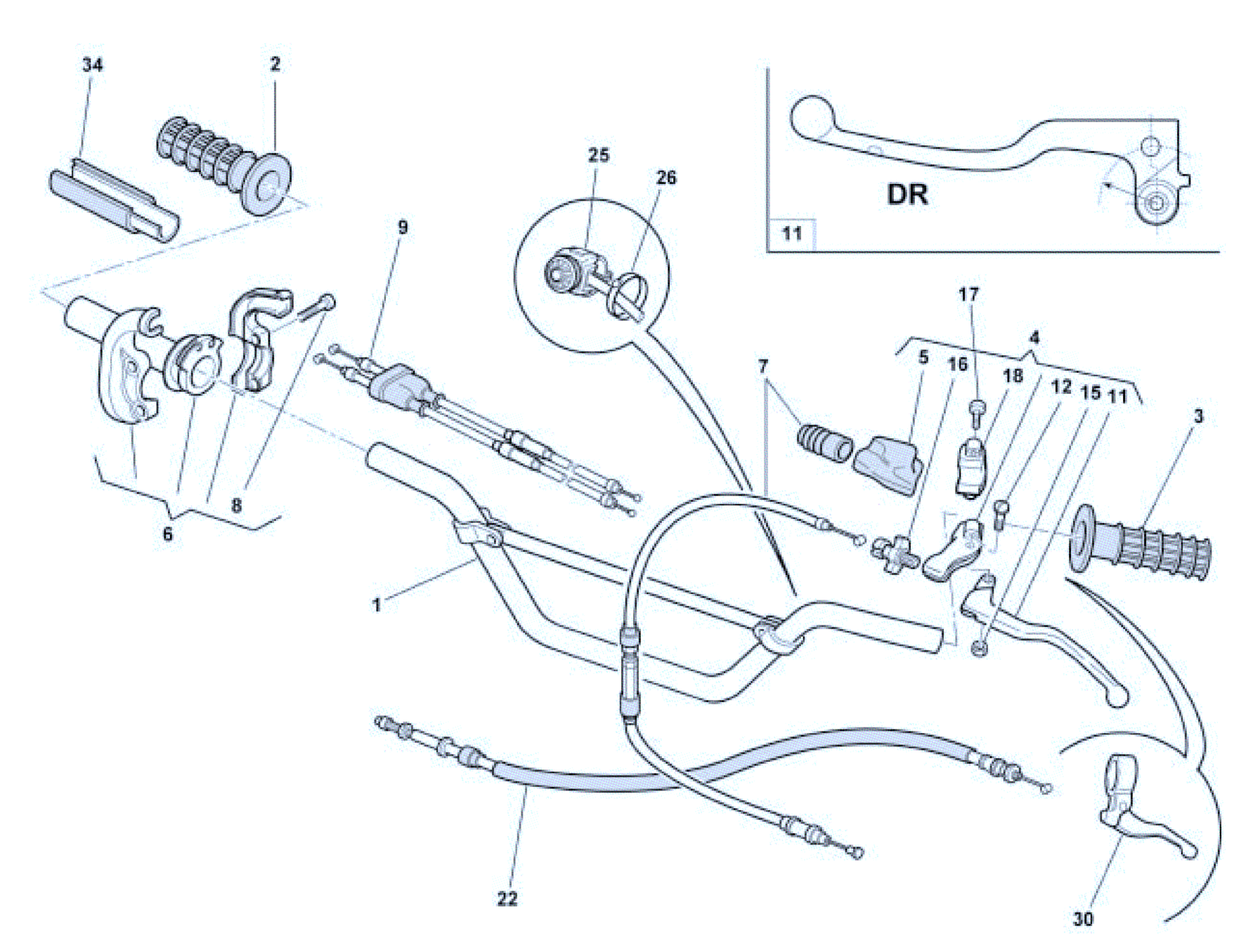 HANDLEBAR (DOUBLE CABLE)