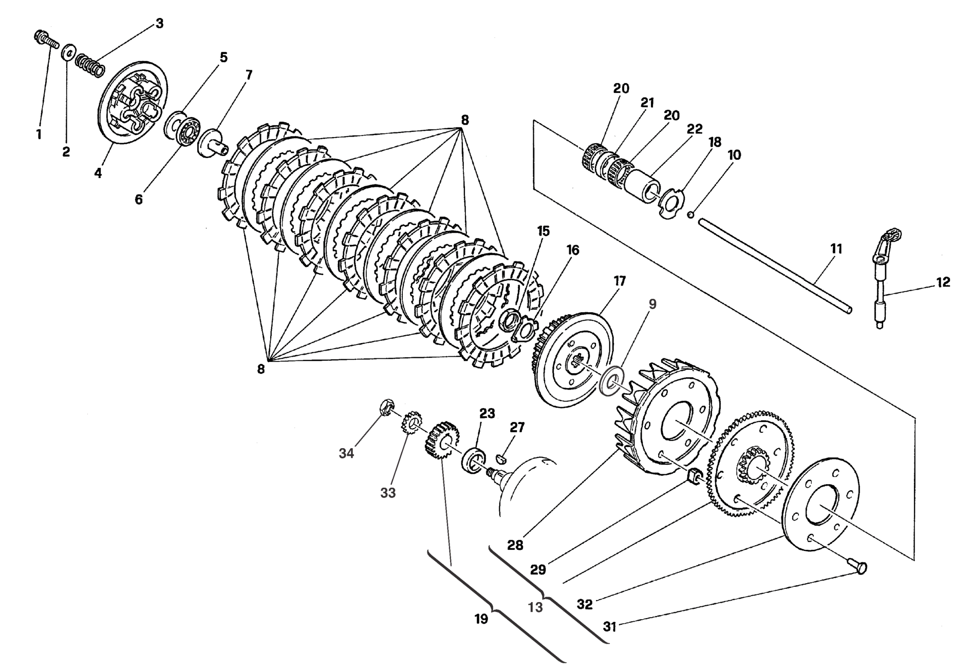 PRIMARY DRIVE - CLUTCH