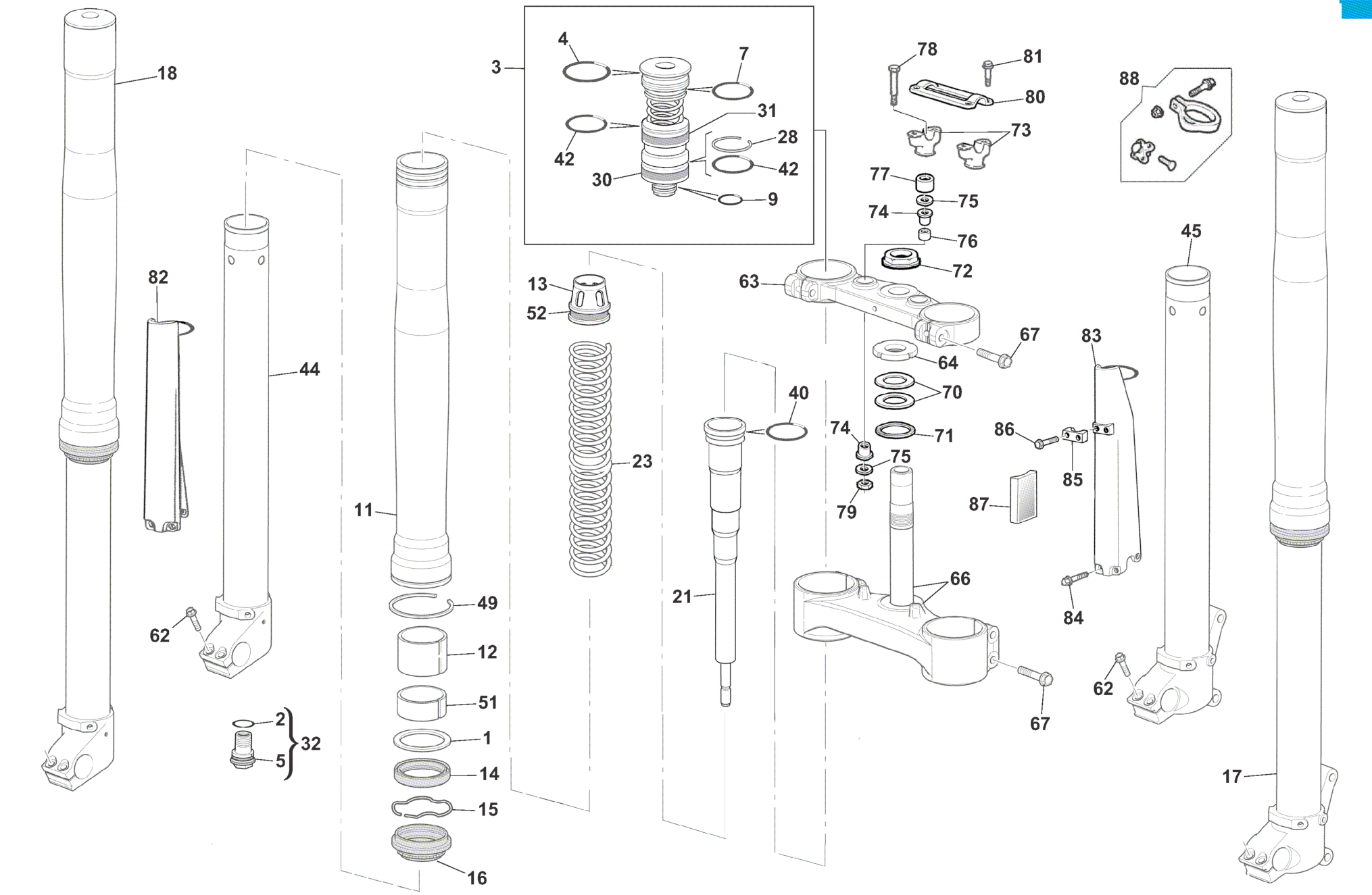 FRONT FORK (CR 125)