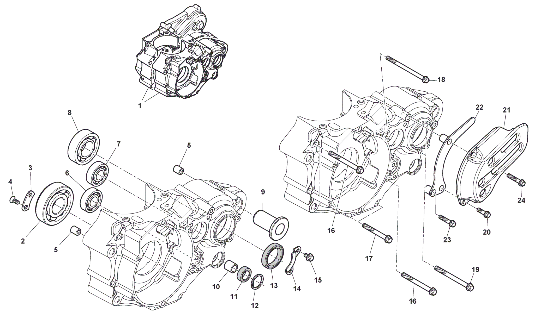 CRANKCASE CARTER L.H.