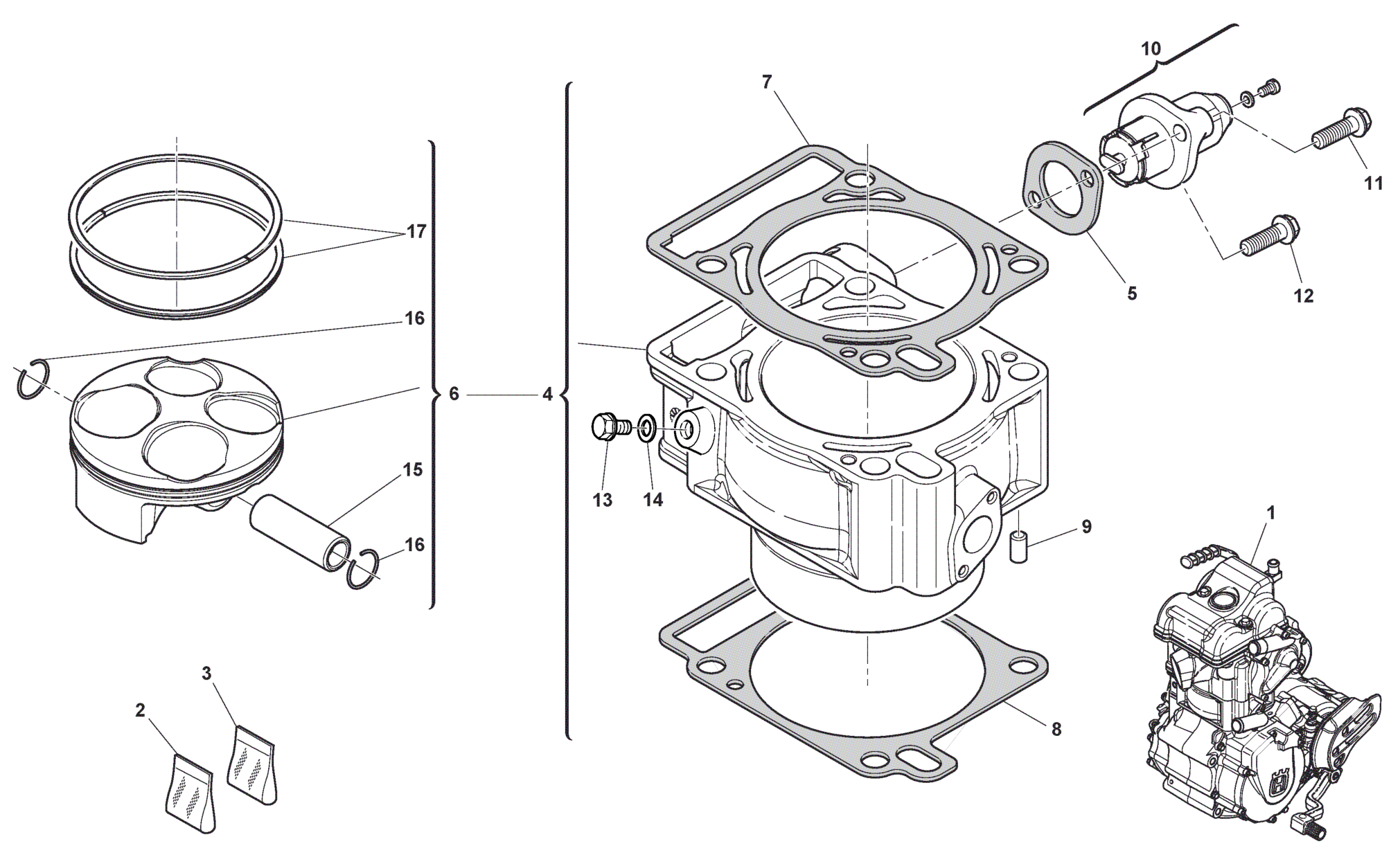 CYLINDER - PISTON (250)