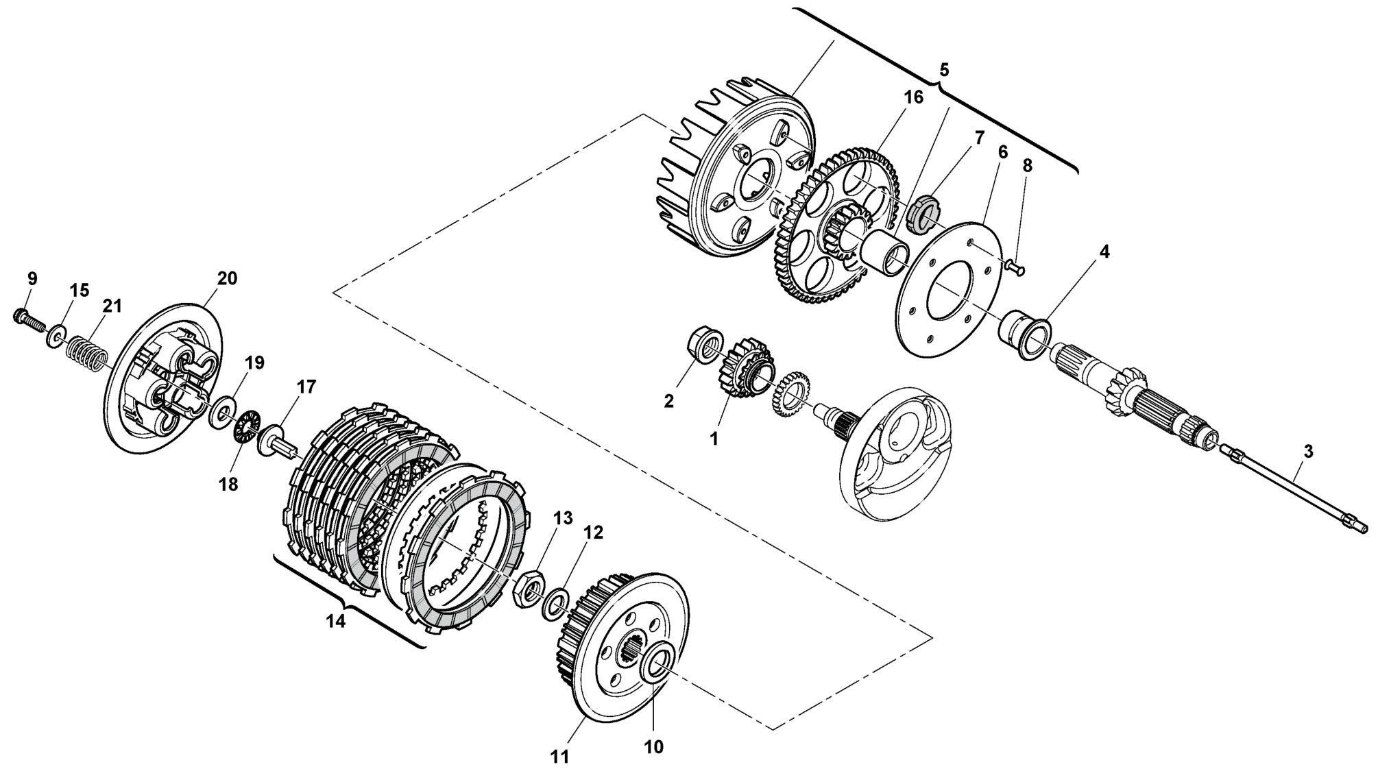 PRIMARY DRIVE - CLUTCH