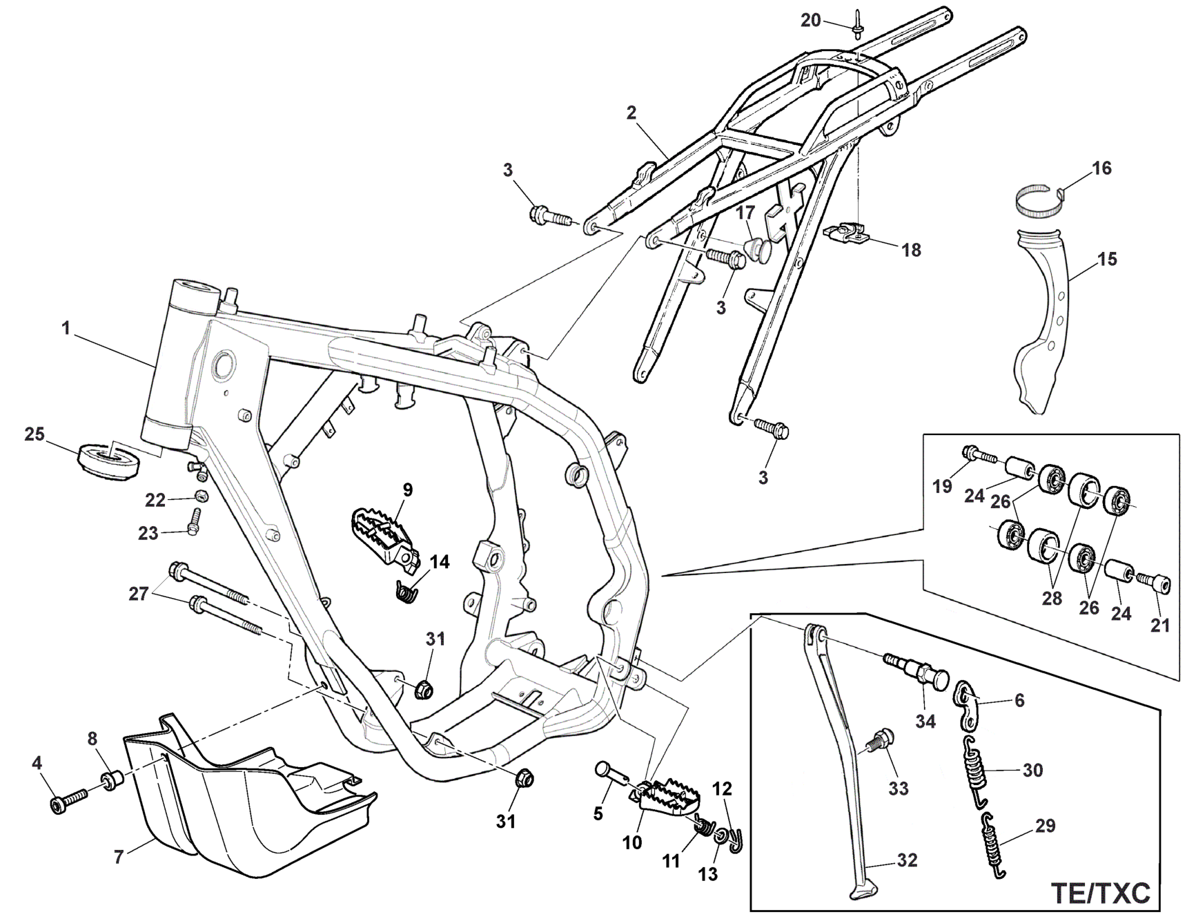 FRAME - FOOTRESTS