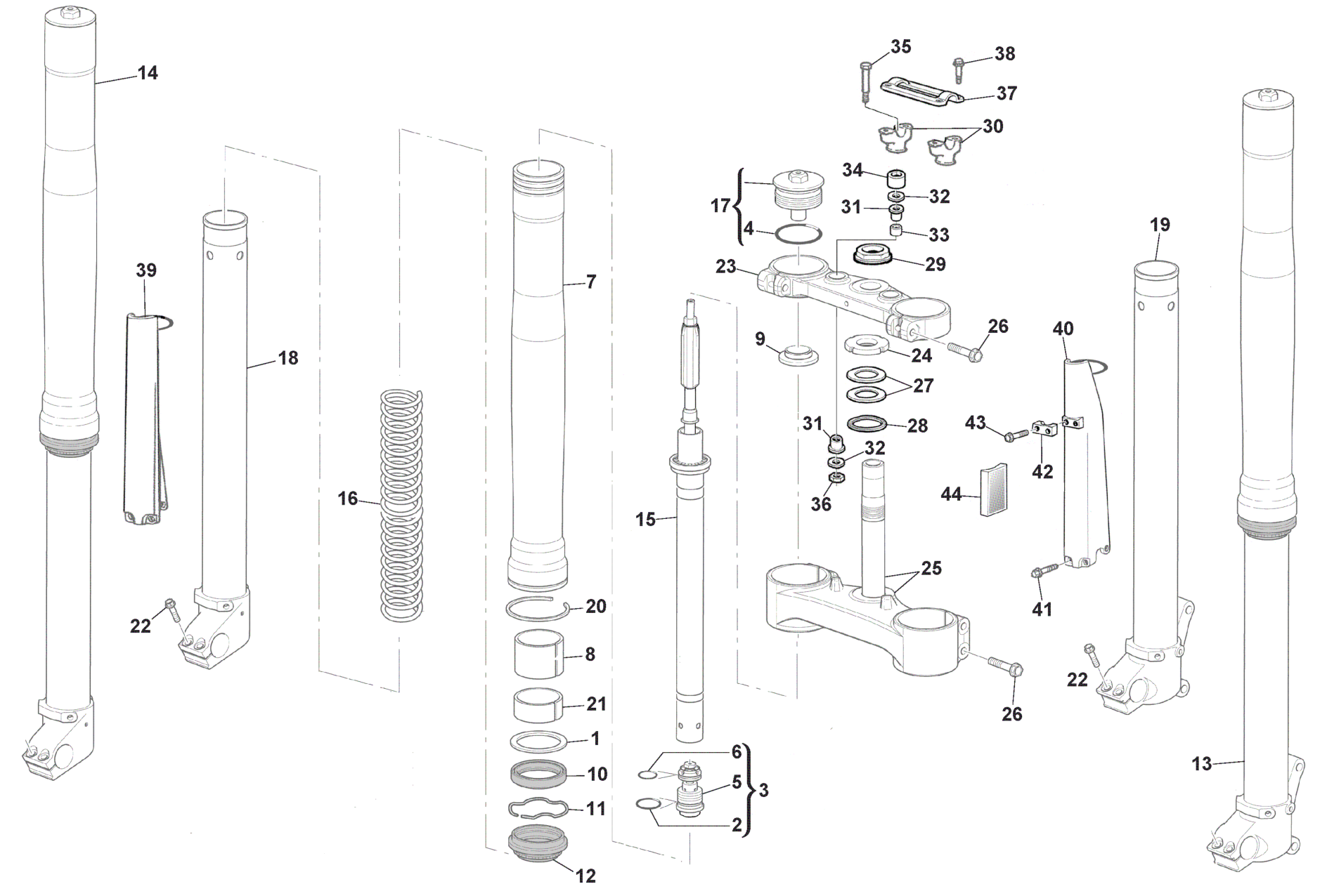 FRONT FORK (TE)