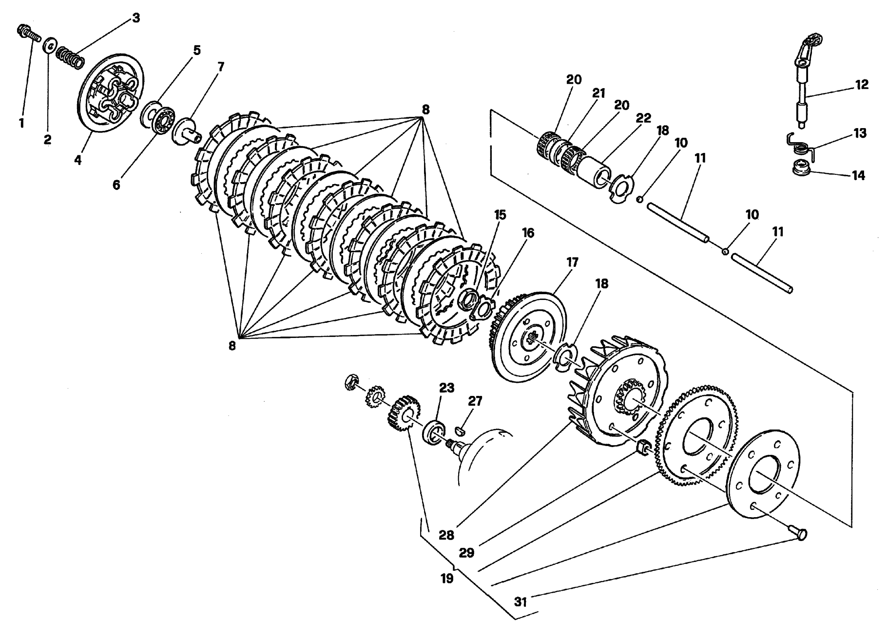 PRIMARY DRIVE - CLUTCH