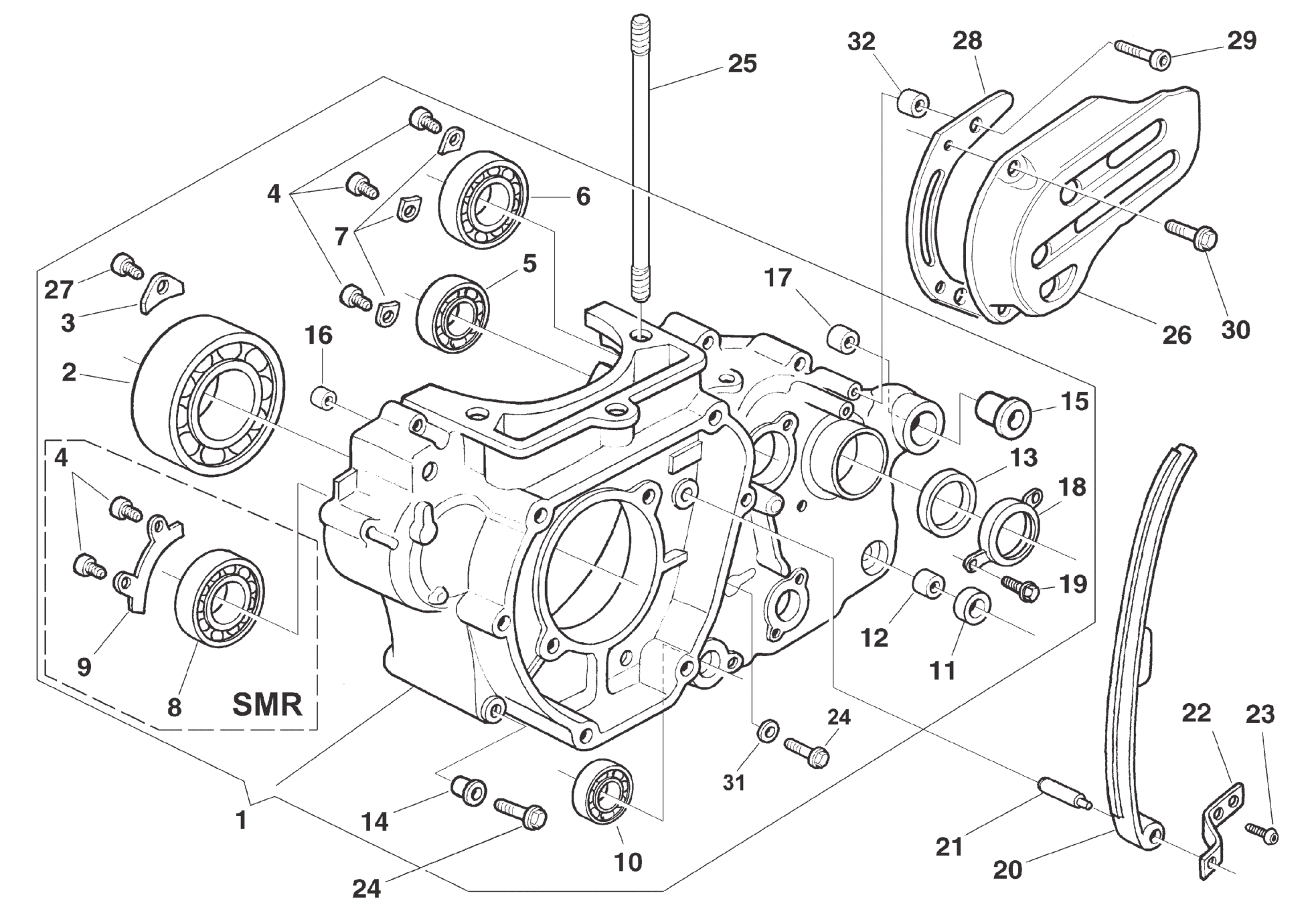 CRANKCASE CARTER L.H.