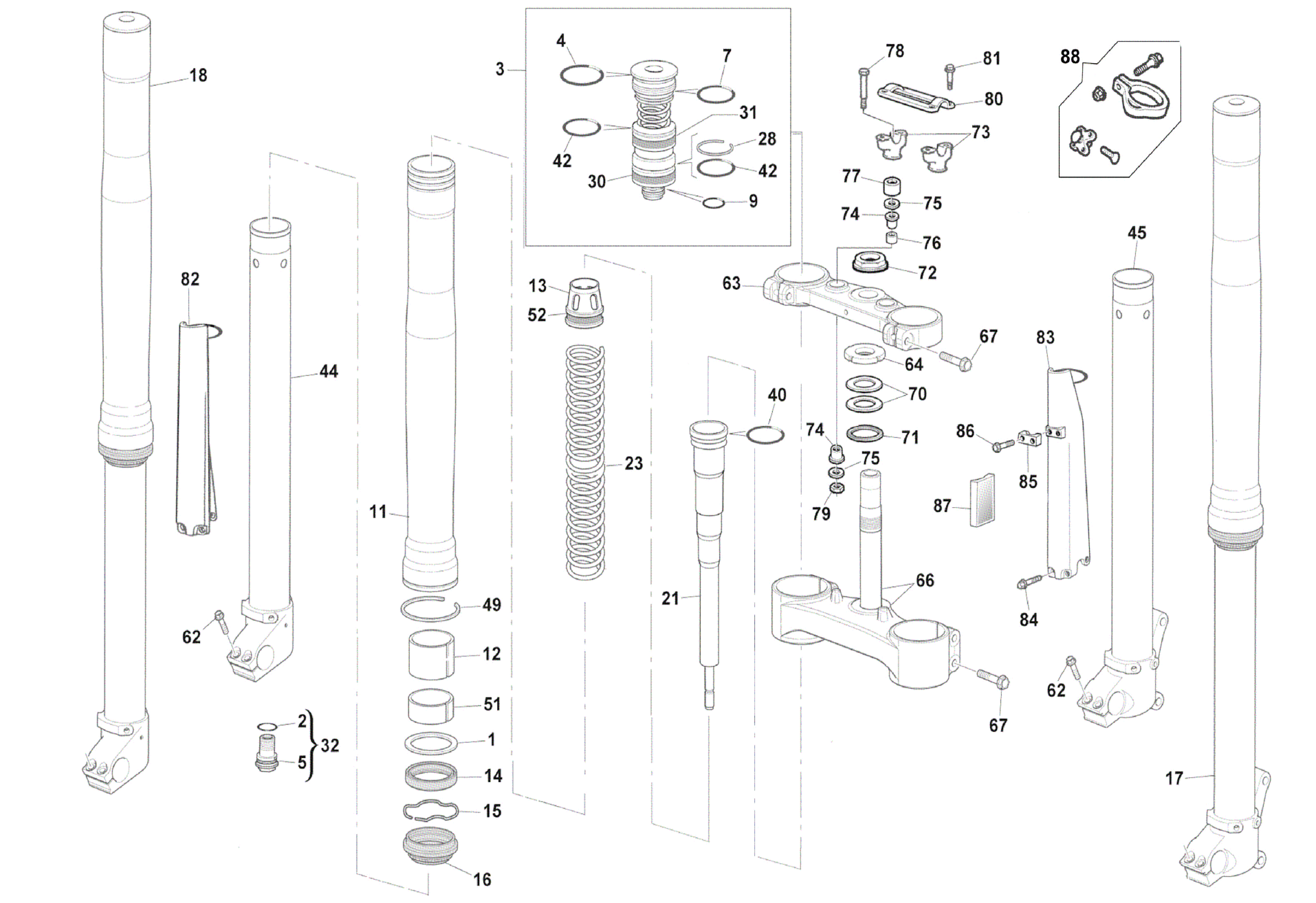 FRONT FORK (TC-TXC450-510)