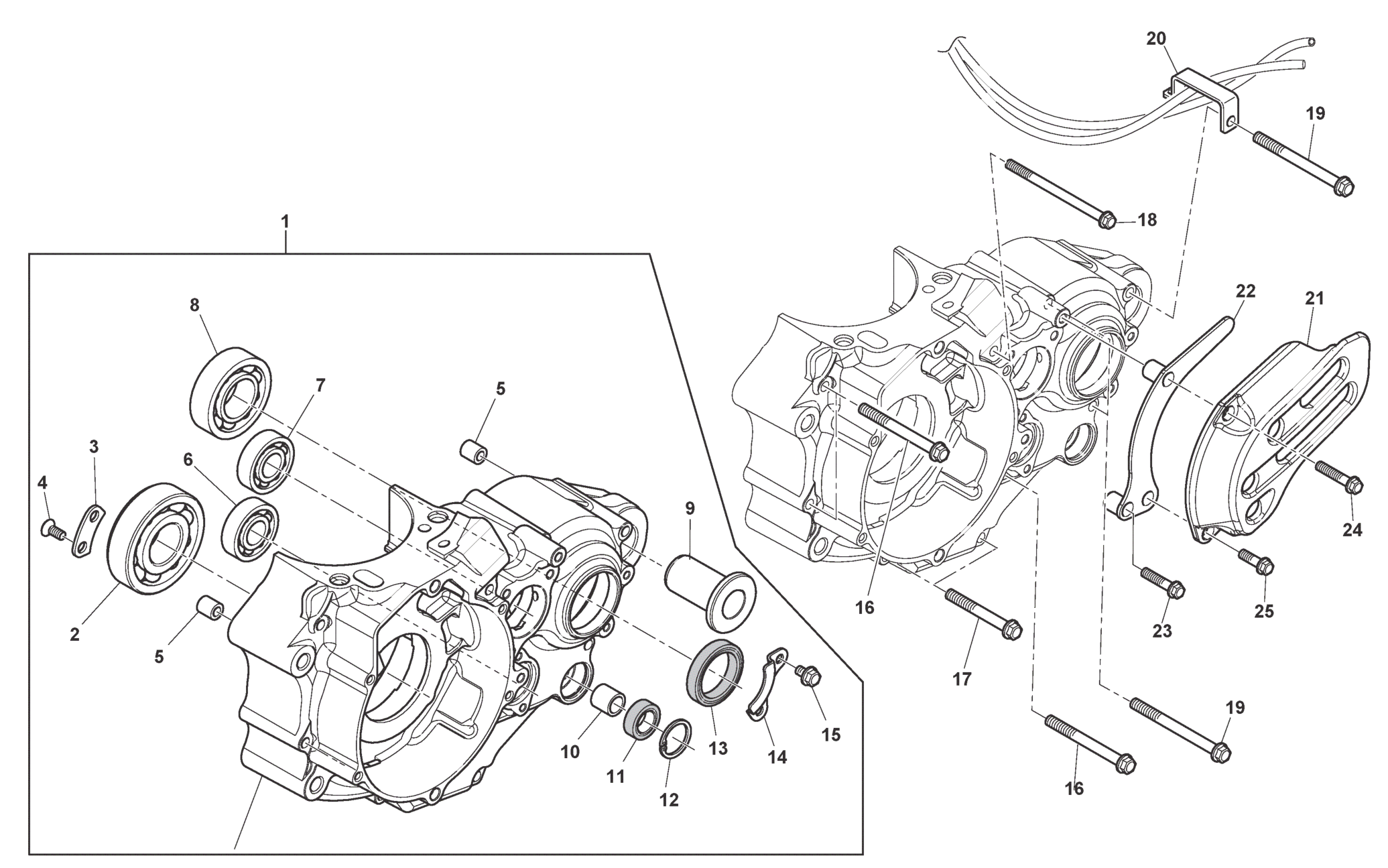 CRANKCASE CARTER L.H.