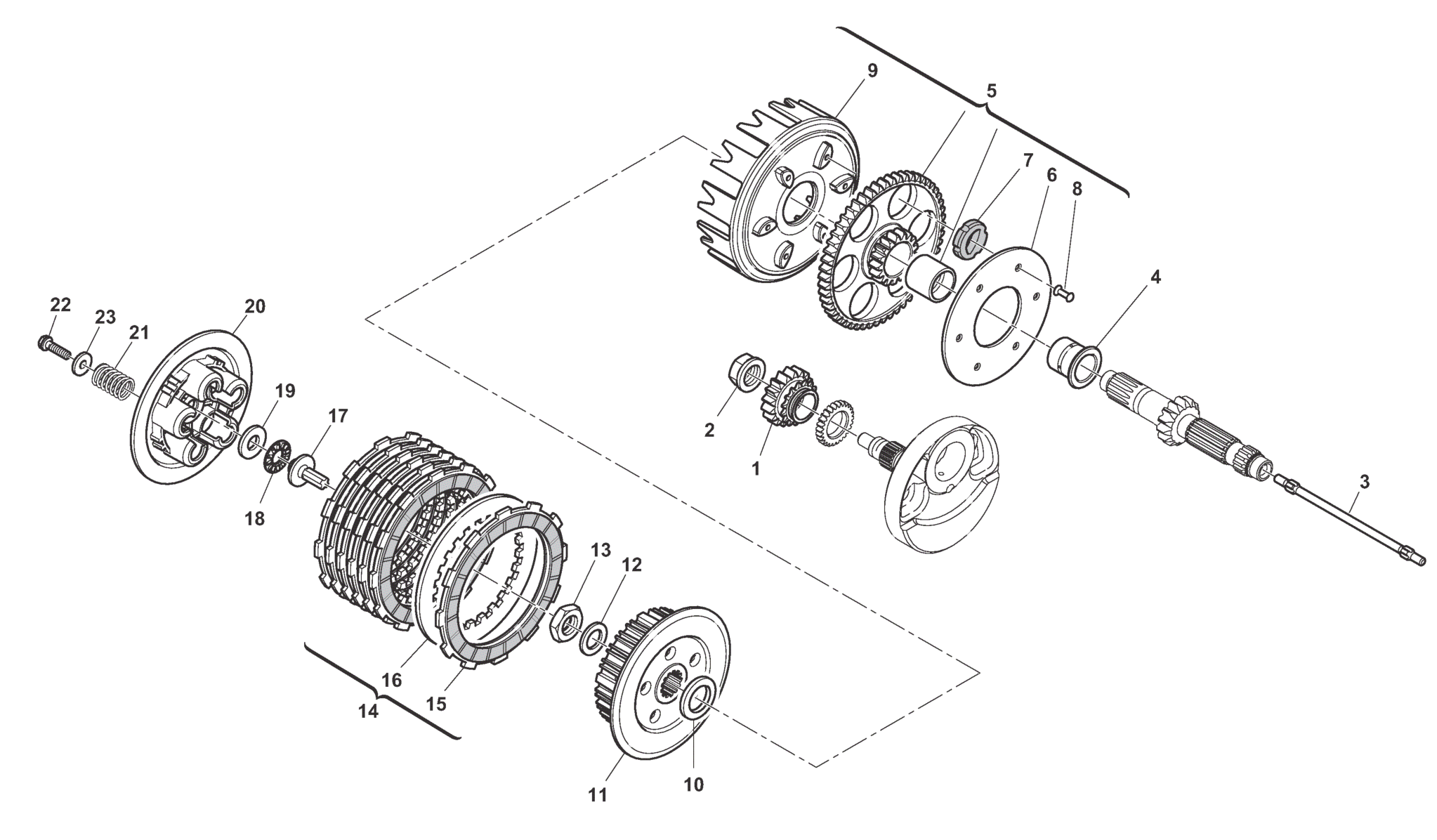 PRIMARY DRIVE - CLUTCH