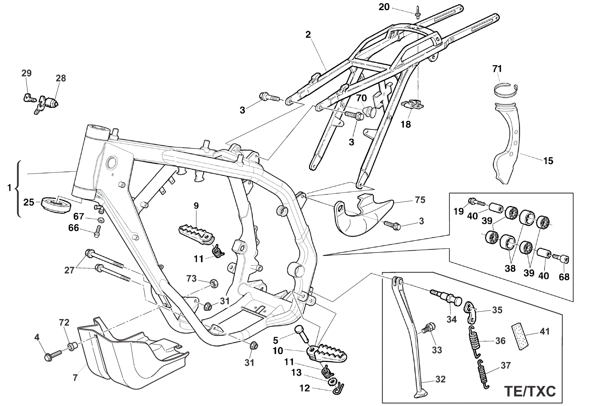 FRAME - FOOTRESTS