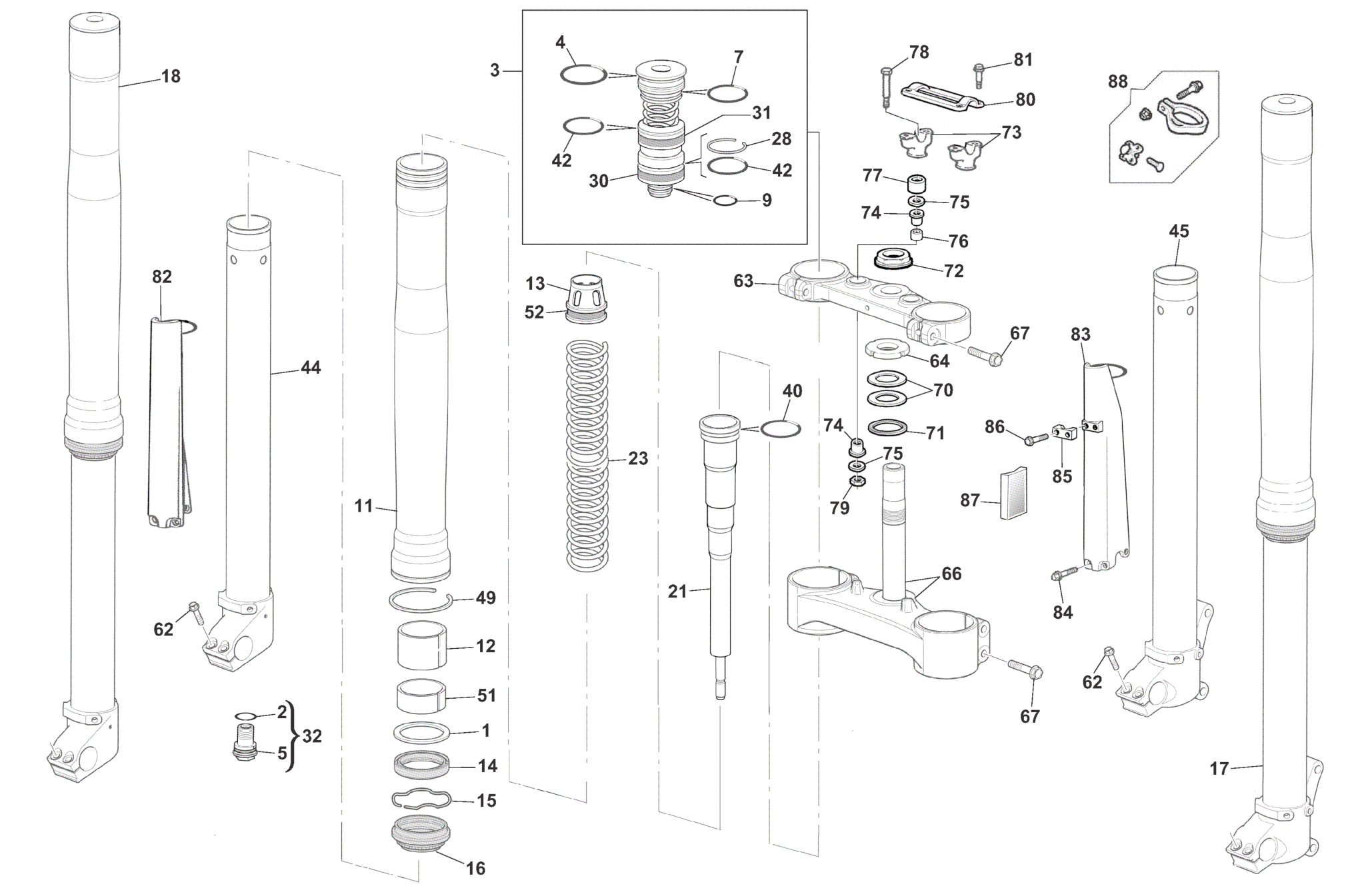 FRONT FORK (TC-TXC)