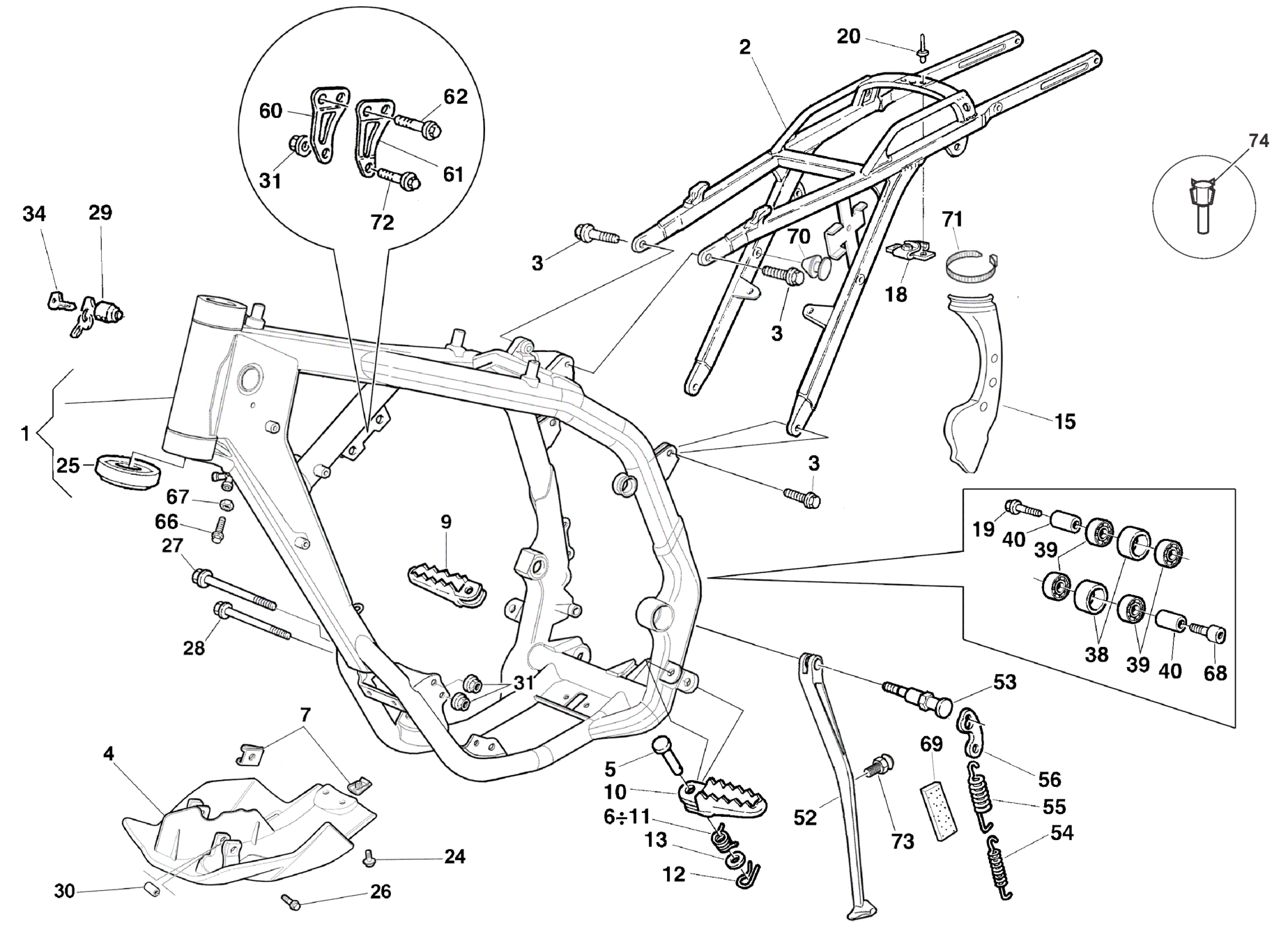 FRAME - FOOTRESTS