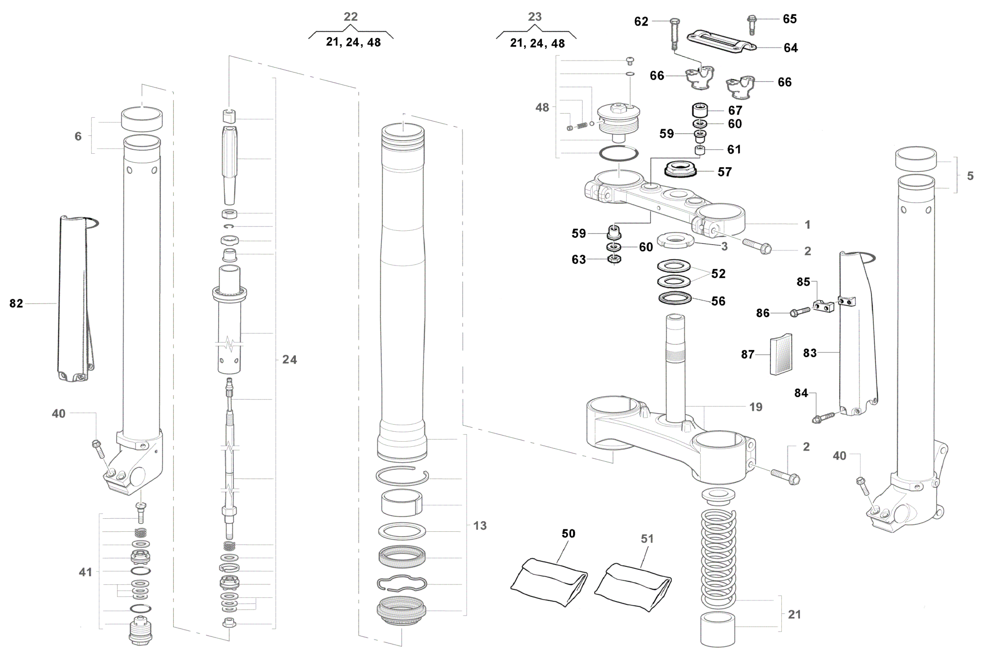 FRONT FORK (WR)