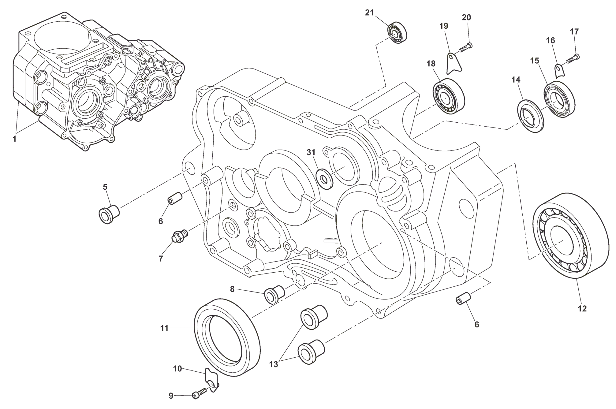 CRANKCASE CARTER R.H.