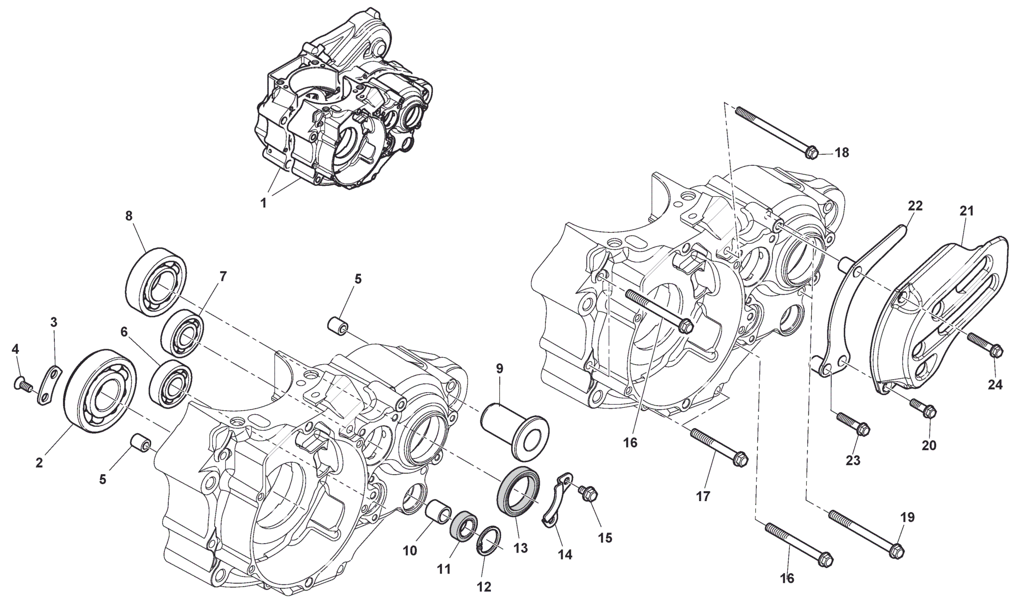 CRANKCASE CARTER L.H.