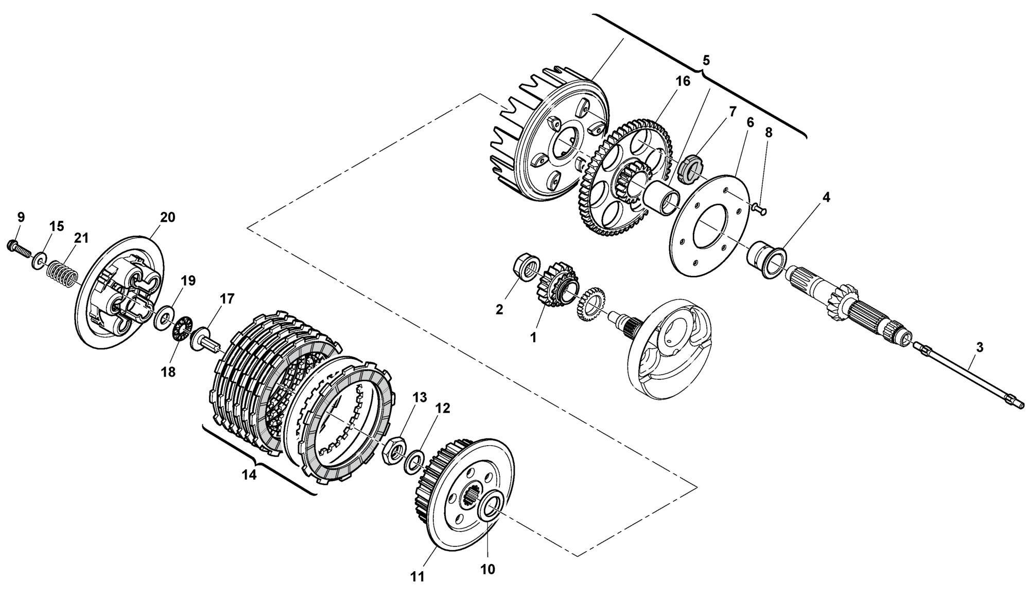 PRIMARY DRIVE - CLUTCH