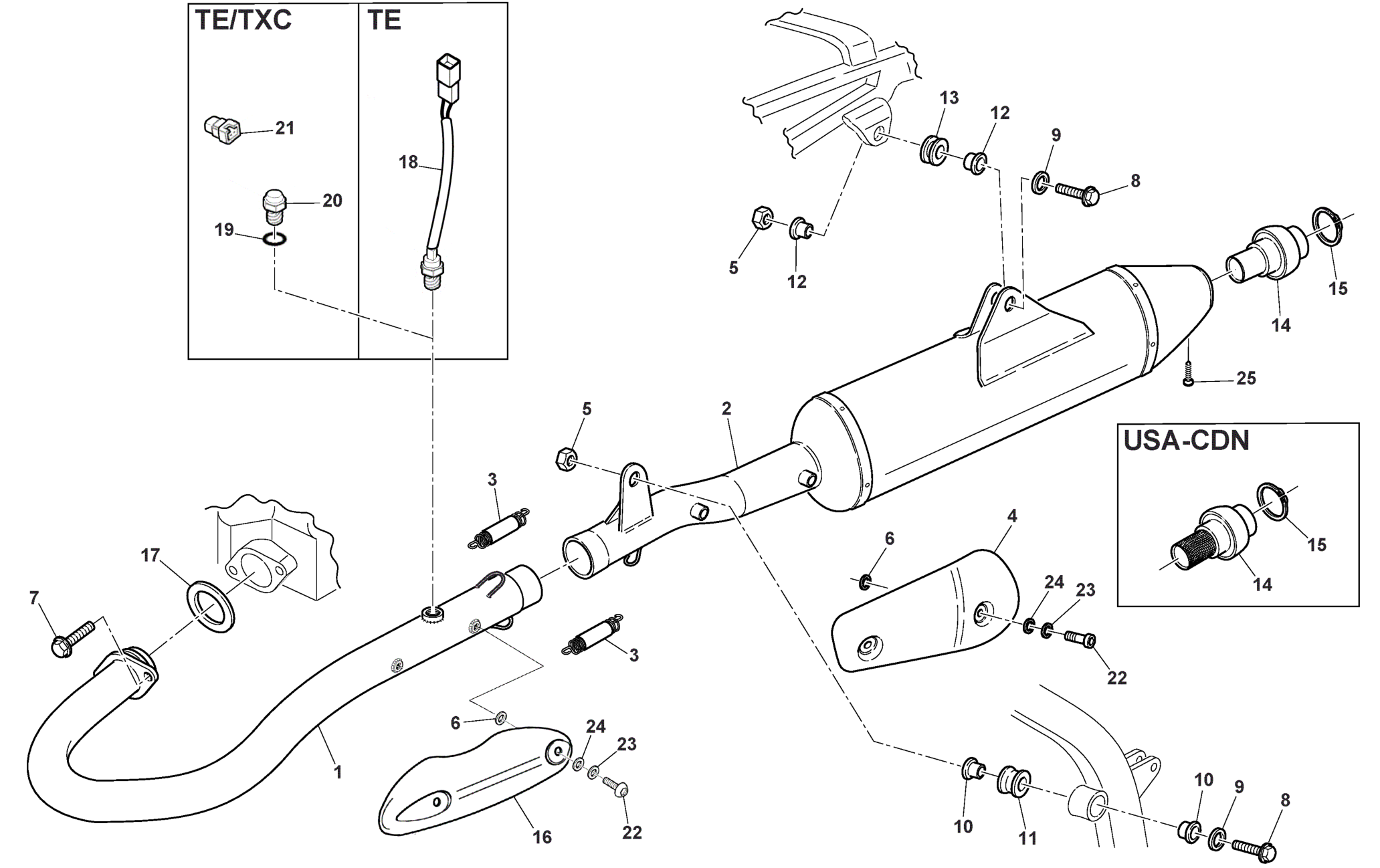 EXHAUST SYSTEM (TE-TXC)