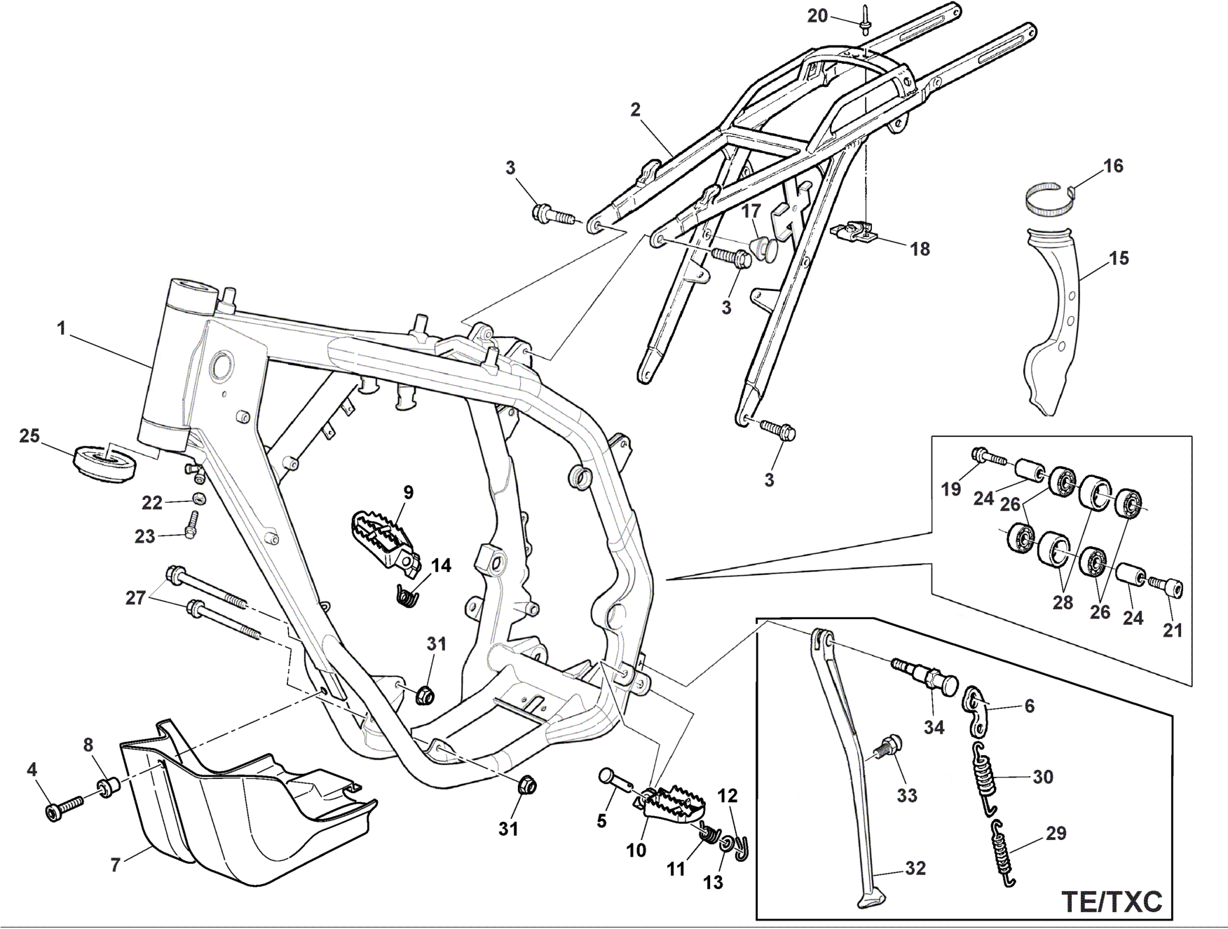 FRAME - FOOTRESTS