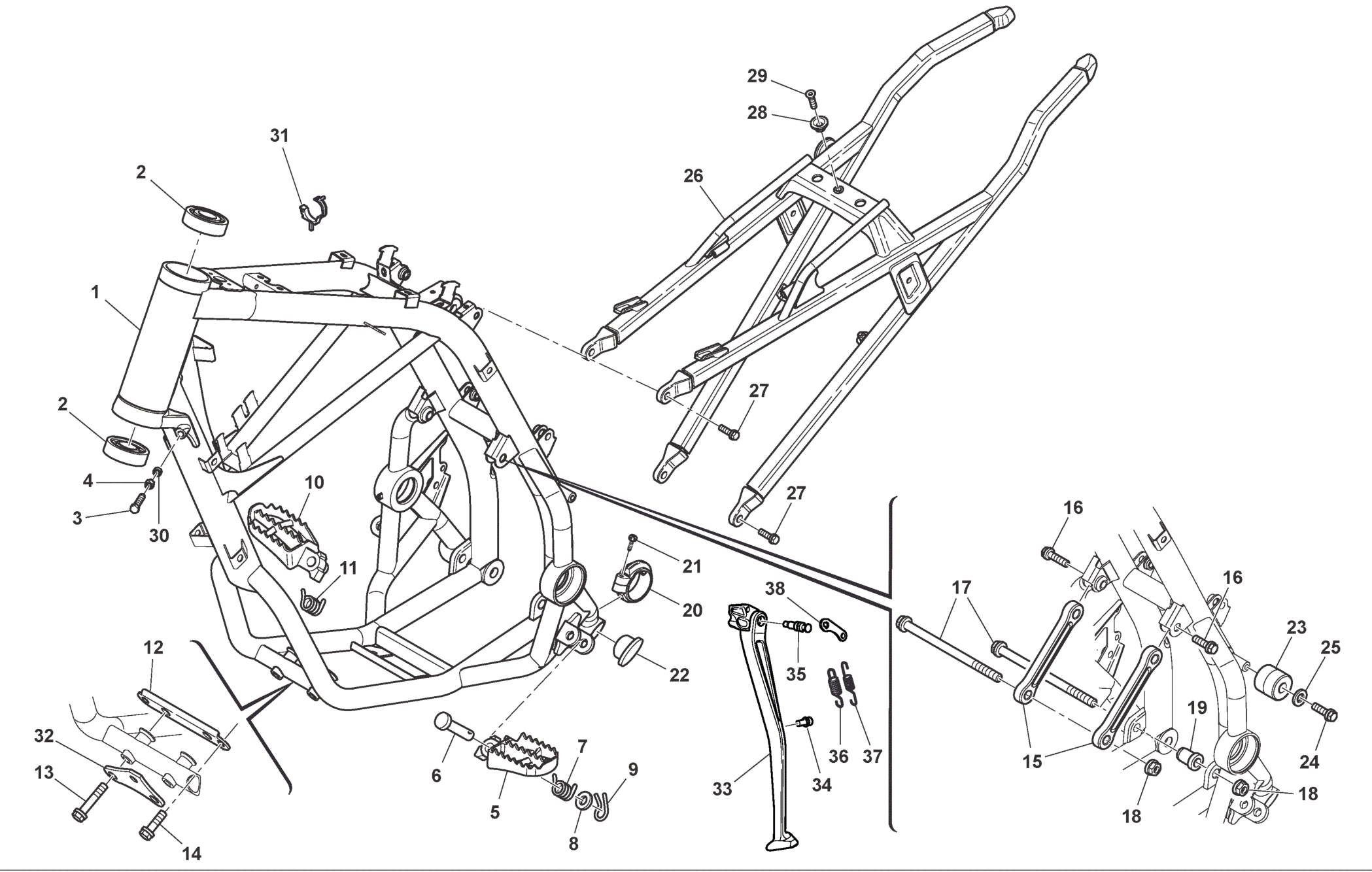 FRAME - FOOTRESTS