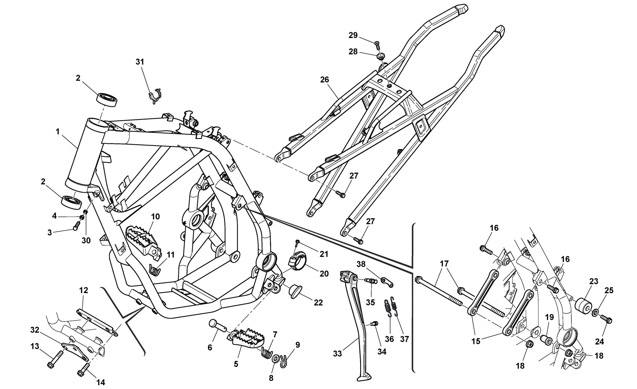 FRAME - FOOTRESTS